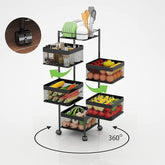 5-Layer Metal Kitchen Trolley